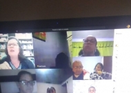 Encontro virtual dos acadêmicos do curso de Bacharelado em Serviço Social com a prof. Msc. Vera Lúcia Hoffmann Pieritz no dia do assistente social 2020