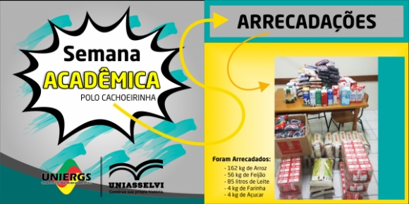 Doação de Alimentos Arrecadados na Semana Acadêmica!