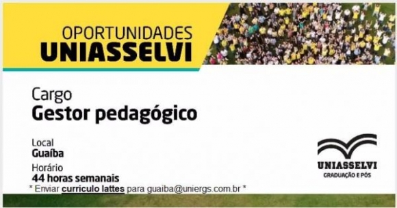 Polo Guaíba contrata Gestor Pedagógico